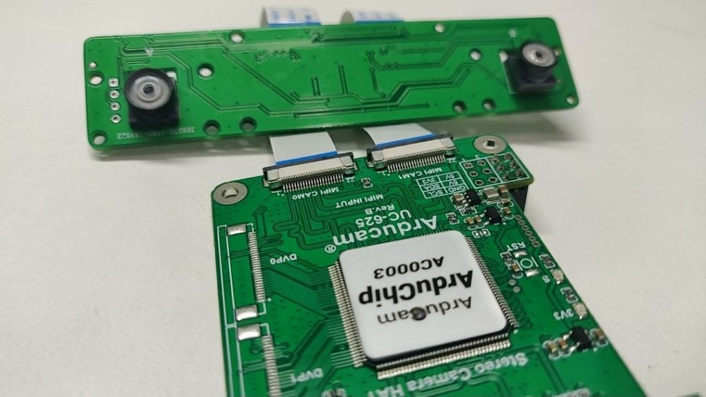 ov9281 stereo camera board connected to stereo camera board 1
