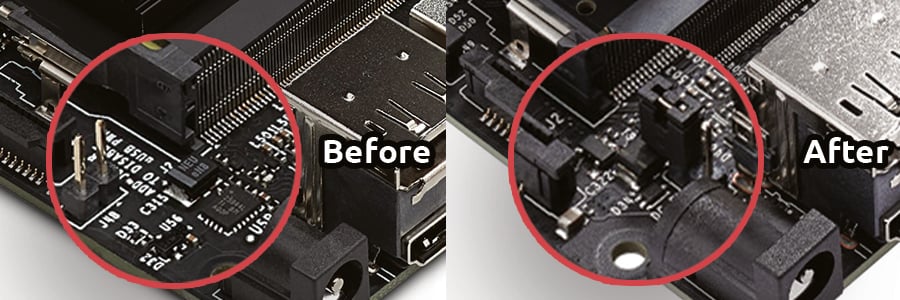 Changed the position of Power Select Header J48