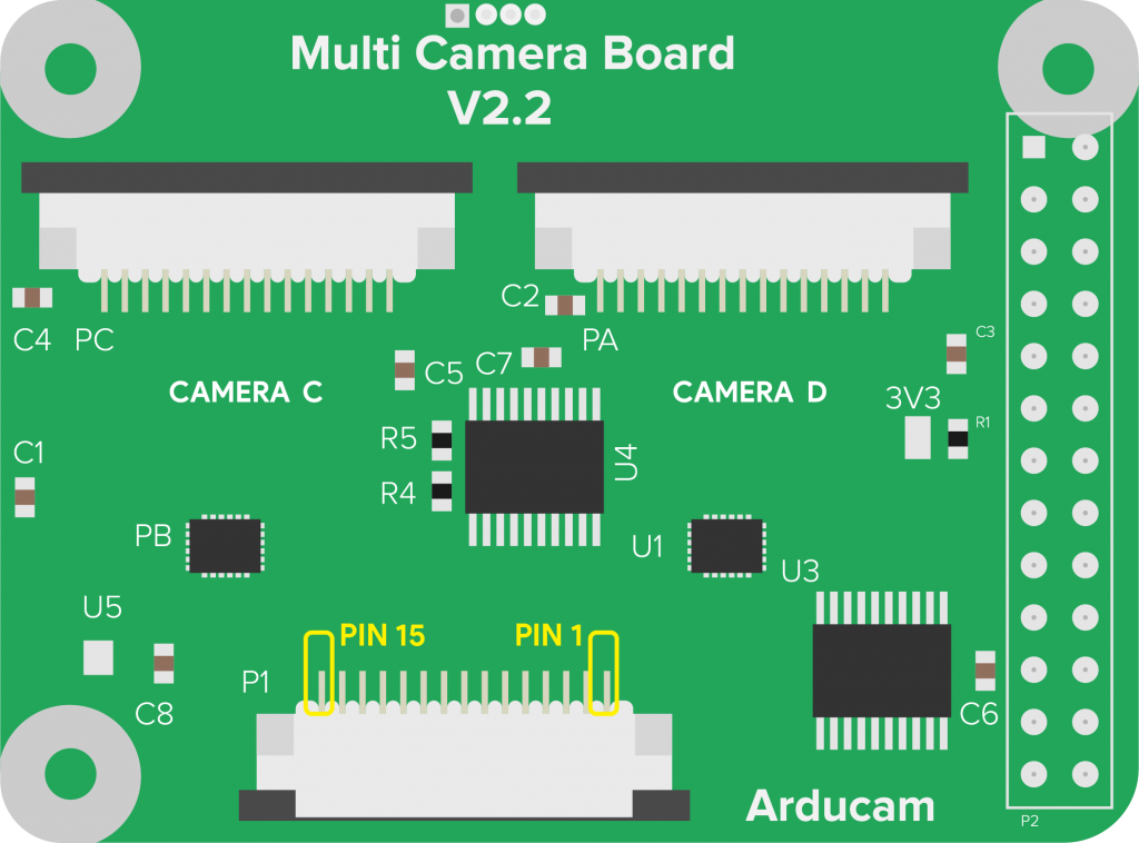 multi camera adapter pinout