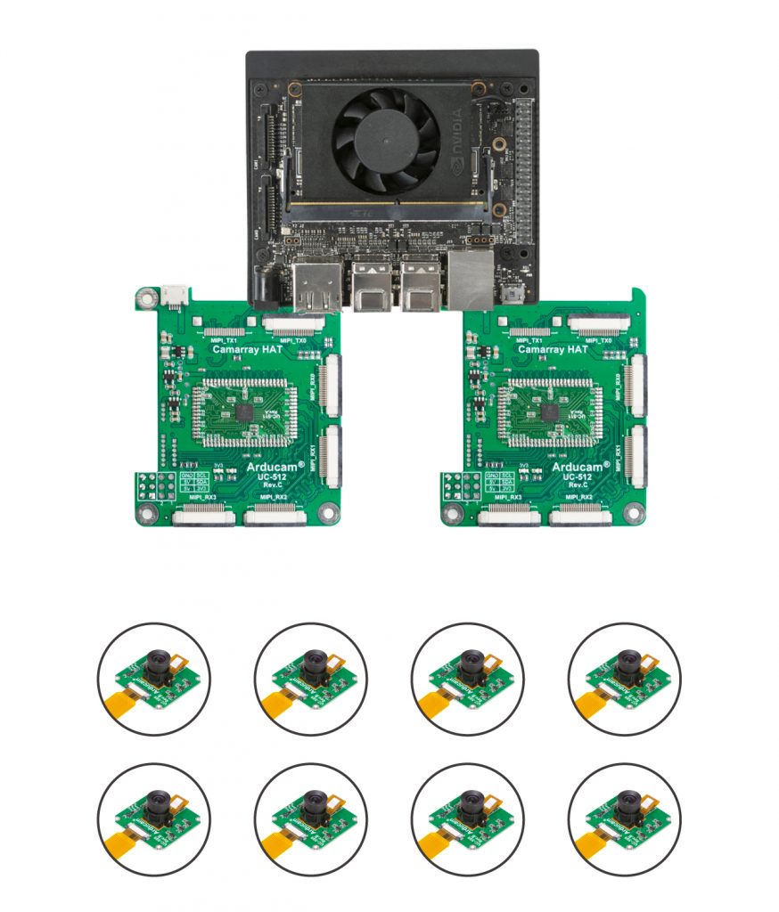 NX with several Camarray HATs and dozens of camera modules