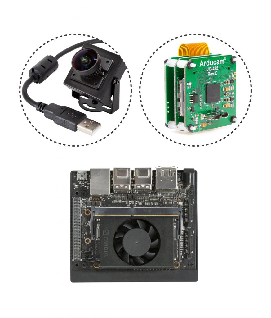 Xavier NX with Camarray HAT connected to USB cameras