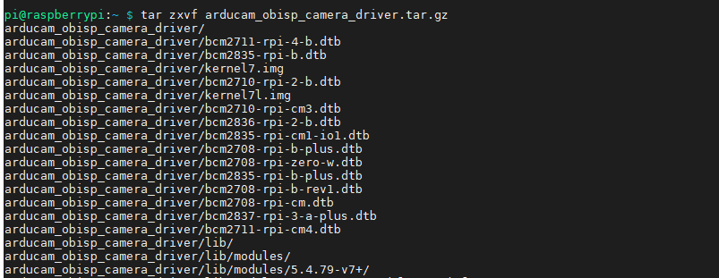 unzip the driver package