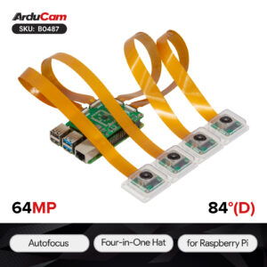 Arducam 64MP Quad Camera Kit Pi B0487 1